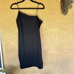 Asymmetrical Black Women's Mini Dress